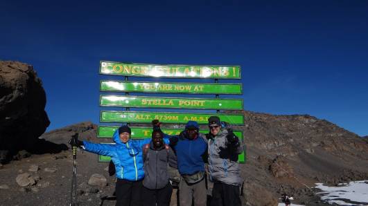 Am Stella Point mit den Guides