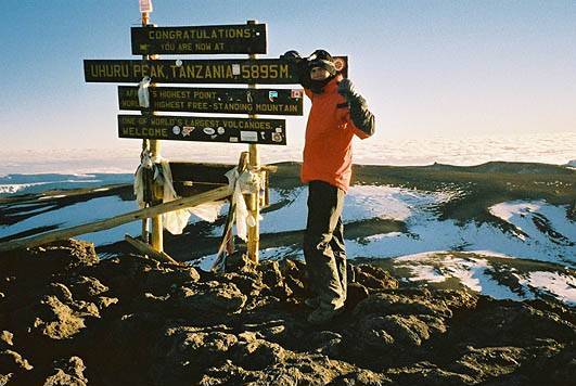 Martin Biehl am 18.08.2003 am Uhuru Peak