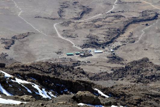 Blick vom Stella-Point auf Kibo Hut