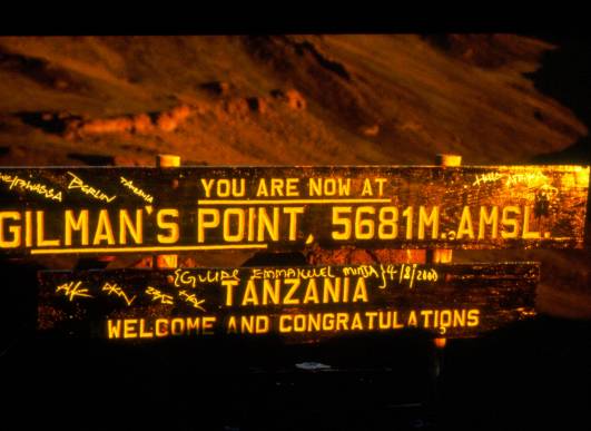 Am Gilmans Point beim Aufstieg