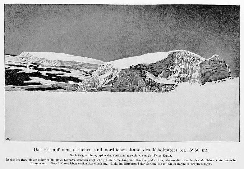 Datei:1898 Franz Etzold Der Kilimandjaro Hans Meyer Scharte 2 800px.jpg