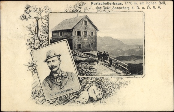 Datei:1909 AK Purtschellerhaus Hoher Göll Alpen.jpg