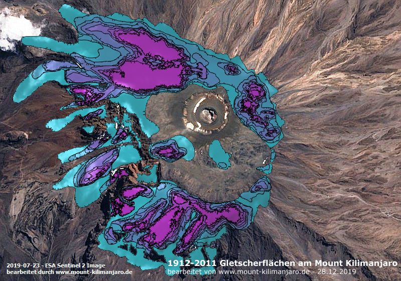 Datei:1912-2011 Kilimanjaro-Gletscher Sentinel.jpg